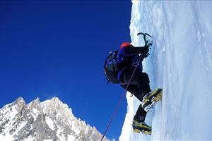 climbing the extreme ice walls