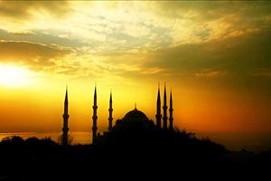 sunset over istanbul